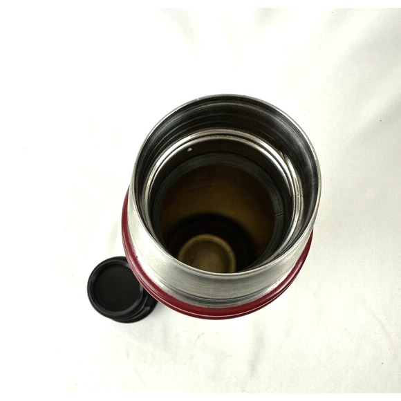 Stanley Travel Thermos Red Stainless Steel 16 Ounce Vacuum Bottle No Cup - Picture 9 of 12